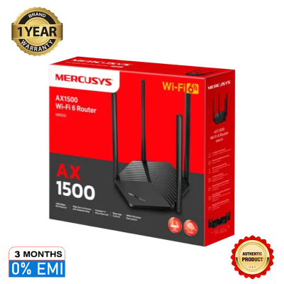 Picture of Mercusys MR60X AX1500 WiFi 6 Router | Dual Band 1500 Mbps Wireless 1.5 Gbps Gigabit Wi-Fi | OFDMA & MU-MIMO | 4× Multi-Directional high-gain Antennas with Beamforming