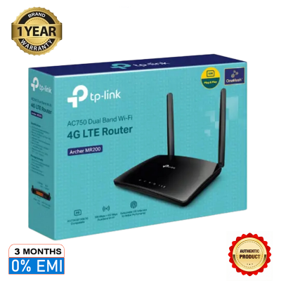 Picture of tp-link archer mr200 ac750 wireless dual band 4g lte router - black
