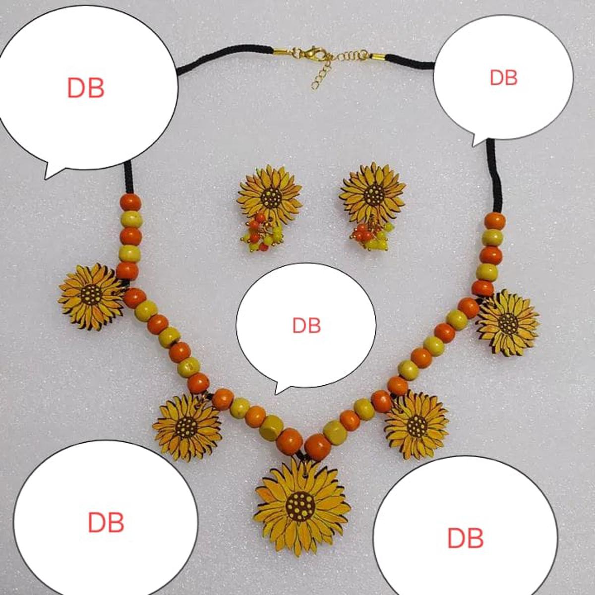 Picture of Hand painting Wooden exclusive Jewellery set