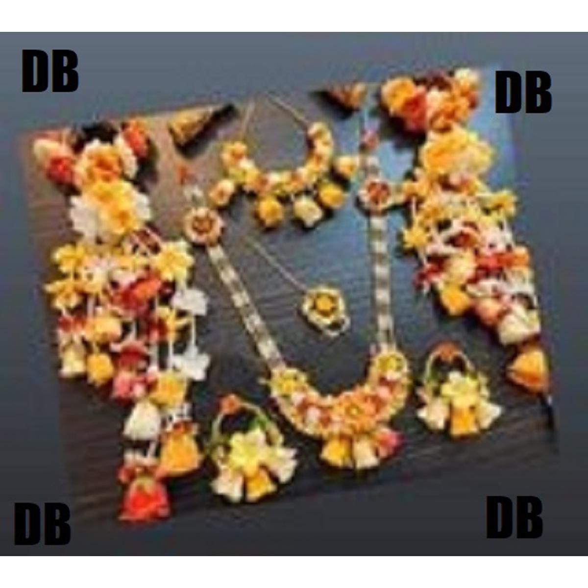 Picture of Artificial Flower Bridal Jwellery set 16 pieces