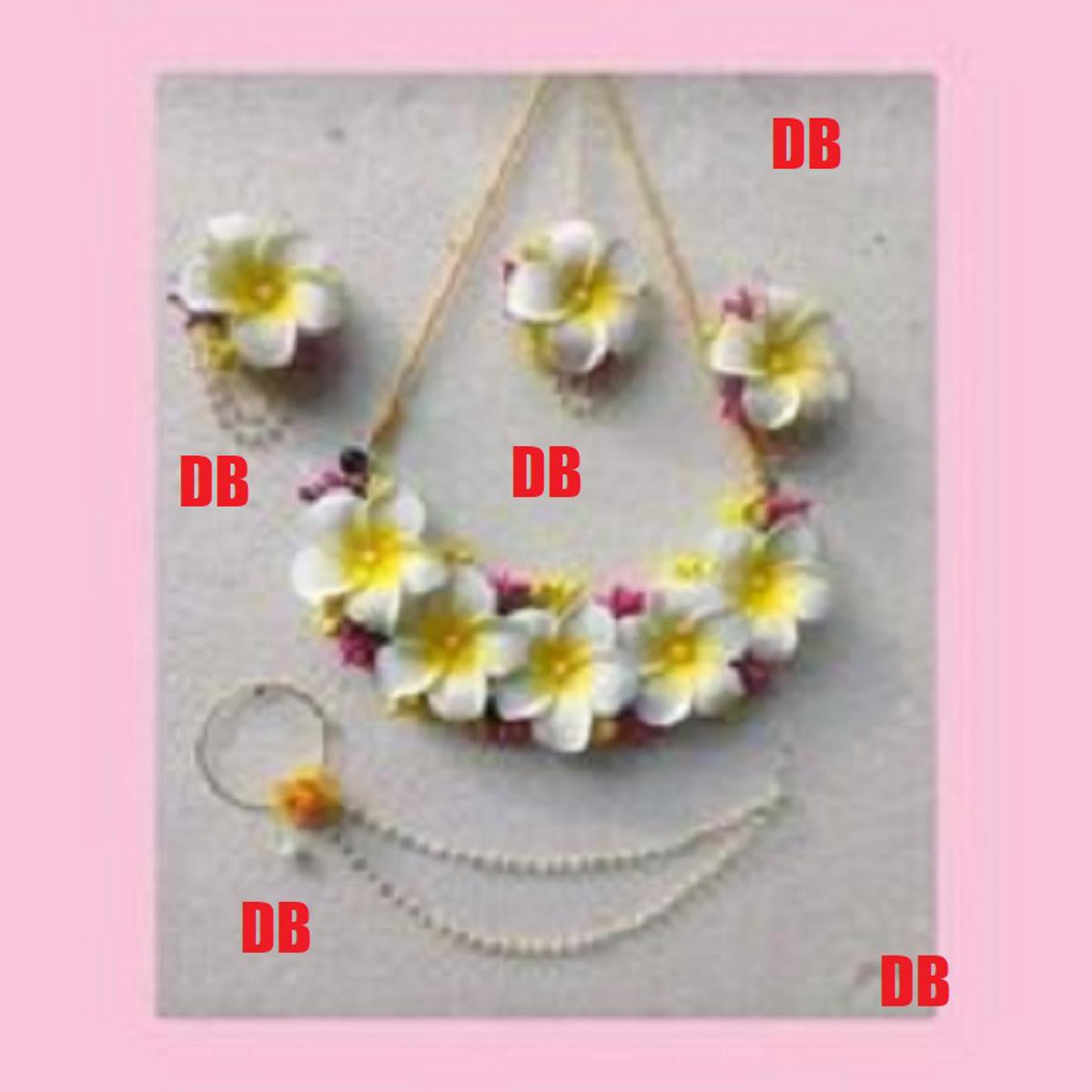 Picture of Artificial Flower Gorgeous Bridal Set3 Piece set