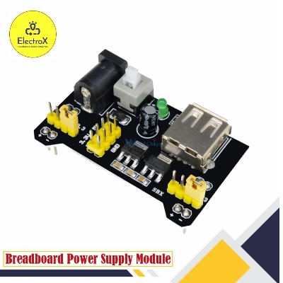 Picture of Breadboard Power Supply Module 3.3V 5V MB-102 Solderless Bread Board DIY for Arduino Raspberry Pi Black