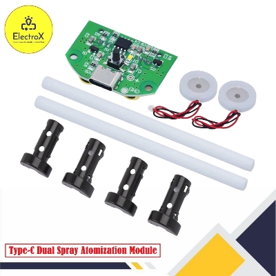 Picture of Double Head DC5V USB Type-C Ultrasonic Humidifier Mist Maker Driver Circuit Board Green