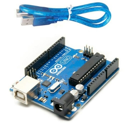 Picture of Arduino Uno R3 Microcontroller and Usb Cable()