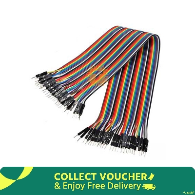 Picture of 20 pcs Male to Male Jumper Wire- connection wire for breadboard(Blue)