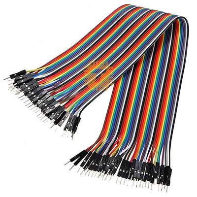 Picture of 20 pcs Male to Male Jumper Wire- connection wire for breadboard(Blue)