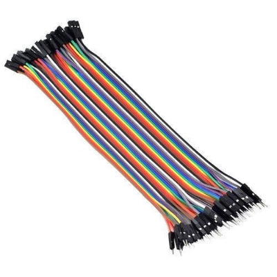 Picture of 20 pcs Male to Female jumper wire - connection wire for breadboard(Multicolor)