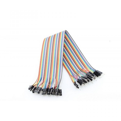 Picture of 20 pcs Male to Female jumper wire - connection wire for breadboard(Multicolor)