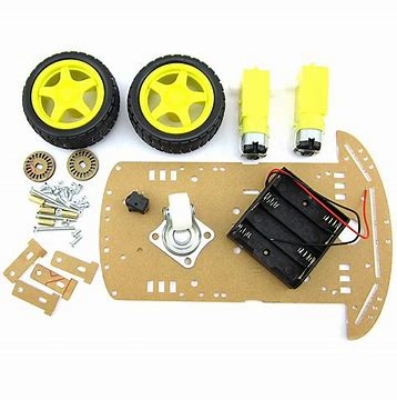 Picture of 2 wheel robotic chasis for arduino robotics and stem projects(Beige)