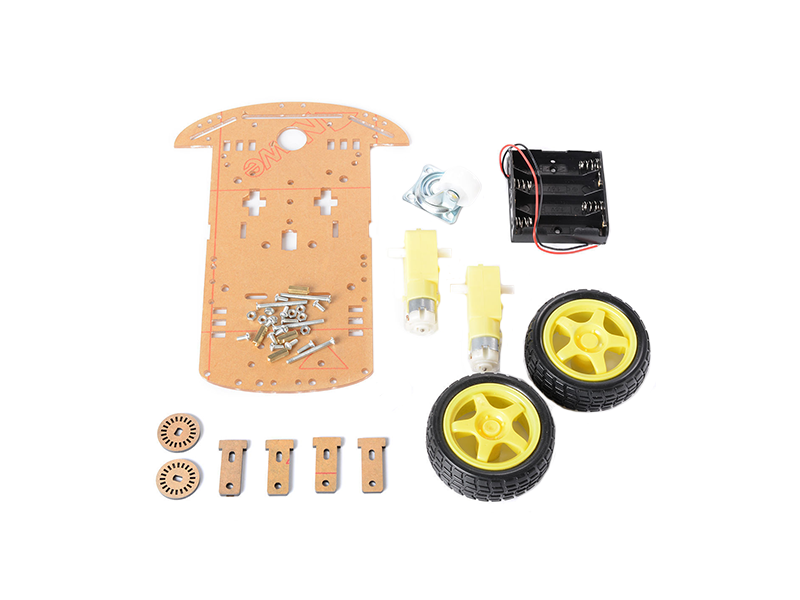 Picture of 2 wheel robotic chasis for arduino robotics and stem projects(Beige)