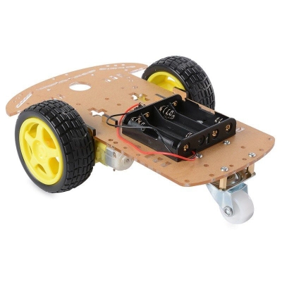 Picture of 2 wheel robotic chasis for arduino robotics and stem projects(Beige)