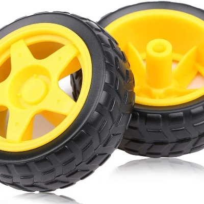 Picture of Rubber Wheel for DIY RC and Robotics Projects - 1 PC(Yellow)