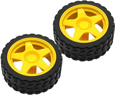 Picture of Rubber Wheel for DIY RC and Robotics Projects - 1 PC(Yellow)