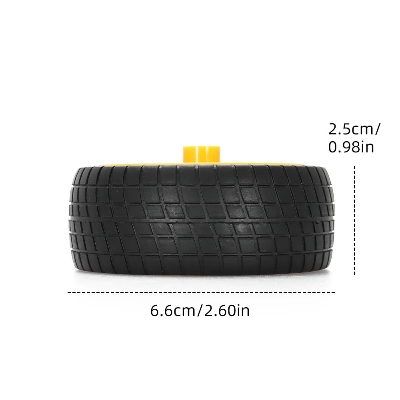 Picture of Rubber Wheel for DIY RC and Robotics Projects - 1 PC(Yellow)