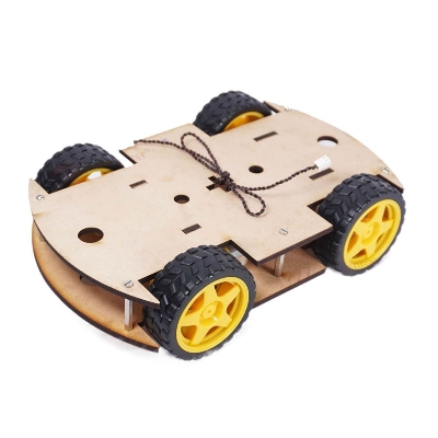 Picture of 4 wheel robotic chassis for Arduino robotics and stem projects(Beige)