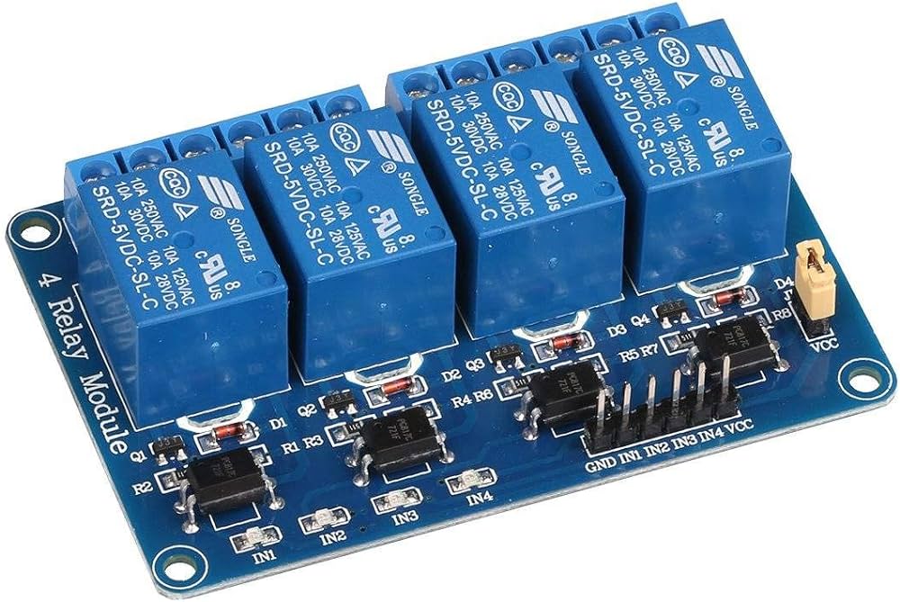 Picture of 4 channel 5v Relay Module(Blue)