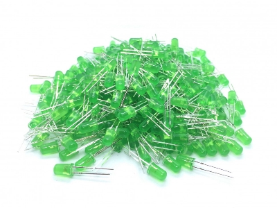 Picture of 100 pcs green led for Arduino and DIY projects- 5mm(Green)