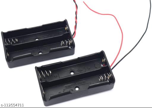 Picture of 2 chamber battery holder for 18650 Batteries(Black)