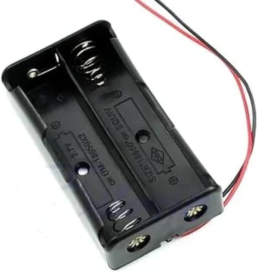 Picture of 2 chamber battery holder for 18650 Batteries(Black)