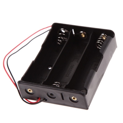 Picture of 3 Chamber Battery Holder 18650 batteries(Black)