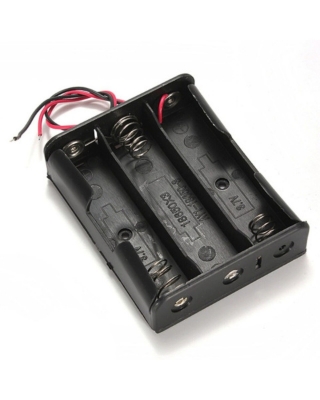 Picture of 3 Chamber Battery Holder 18650 batteries(Black)