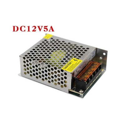 Picture of 220v AC to 12V DC POWER SUPPLY 5 Amp SMPS 12V 5 AMP(Silver)