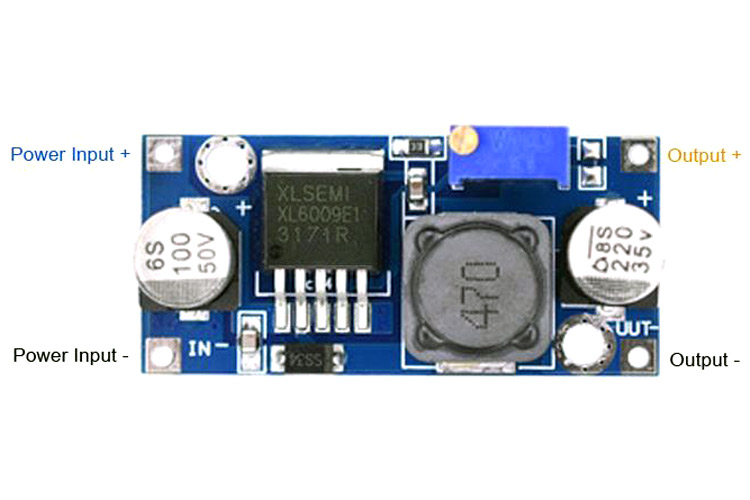 Picture of DC-DC Adjustable Boost Converter Module - XL6009(Blue)