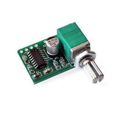 Picture of Audio Amplifier Board- PAM8403 5V 2 Channel 3W DC 5V Volume Control with Potentiometer(Green)