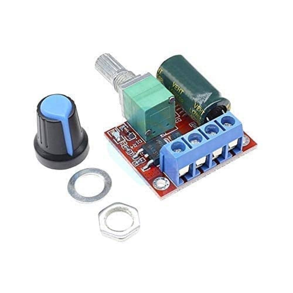 Picture of High-Quality 5V-28V 12V 24V 5A PWM DC Motor Speed Control Switch Controller Volt Regulator LED Dimmer Tool Professional - DC Motor Speed Control(Red)