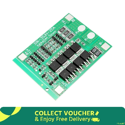 Picture of Advanced 3S 25A 12V Li-ion 18650 Lithium Protection Board | Balanced Version| BMS PCB Guards Against Short Circuit(Green)