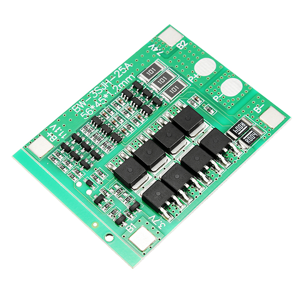 Picture of Advanced 3S 25A 12V Li-ion 18650 Lithium Protection Board | Balanced Version| BMS PCB Guards Against Short Circuit(Green)
