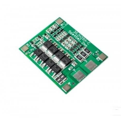 Picture of Advanced 3S 25A 12V Li-ion 18650 Lithium Protection Board | Balanced Version| BMS PCB Guards Against Short Circuit(Green)
