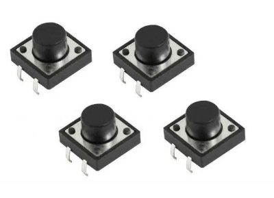 Picture of 10 PCS Tactile Push Button Switch 4 Pin 12X12X9mm(Black)