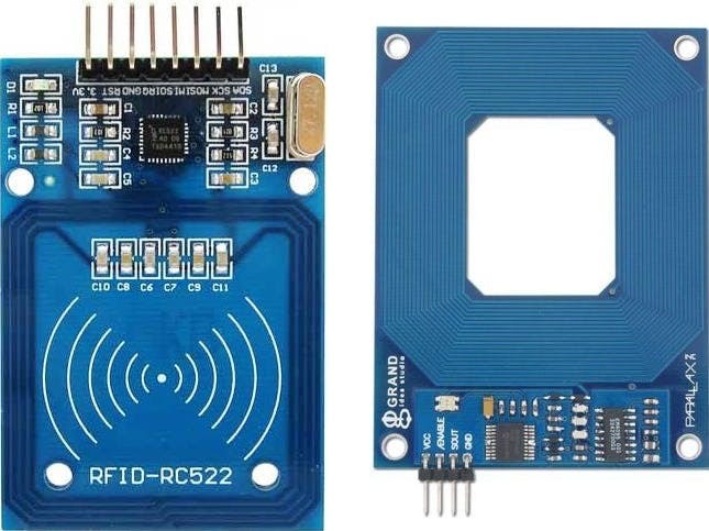Picture of MFRC-522 RFID RF IC card inductive module with S50 Fudan card key chain(Blue)