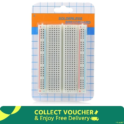 Picture of Breadboard/ Project Board - 400 point medium size MB-102 Solderless PCB test Board 400 Hole Breadboard MB102 Test Develop DIY(White)