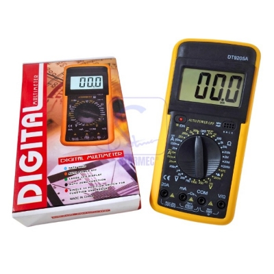 Picture of DT9205A 9205A Digital Multimeter DT9205A Voltage Ampere Ohm Meter Test Probe Extra Large Screen LCD Display Full Range Protection With Auto Power Off()