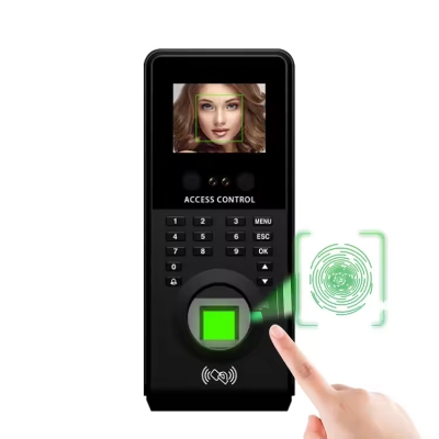 Picture of WiFi Attendance System Machine with Facial Recognition Fingerprint Scanner and 13.5 MHz NFC Card Scanner 12V DC with Paid Cloud platform and sms alert compatible(Black)