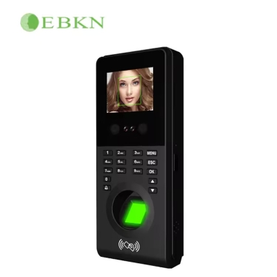 Picture of WiFi Attendance System Machine with Facial Recognition Fingerprint Scanner and 13.5 MHz NFC Card Scanner 12V DC with Paid Cloud platform and sms alert compatible(Black)