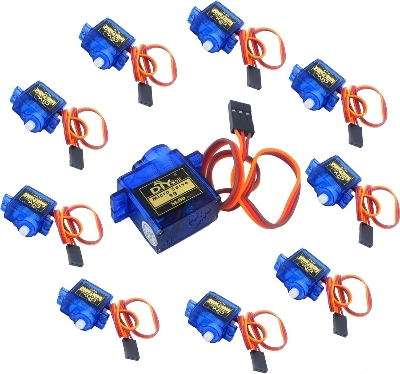 Picture of SG 90 servo motor for DIY projects with Arduino Raspberry pi Robotic Arm making 5pcs(Blue)