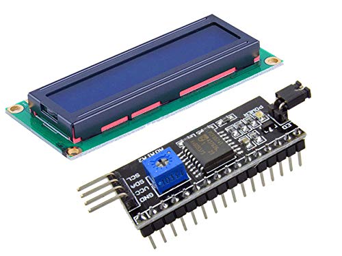 Picture of 16X2 Green LCD with I2C display module for Arduino and DIY and Hobby projects(Green)