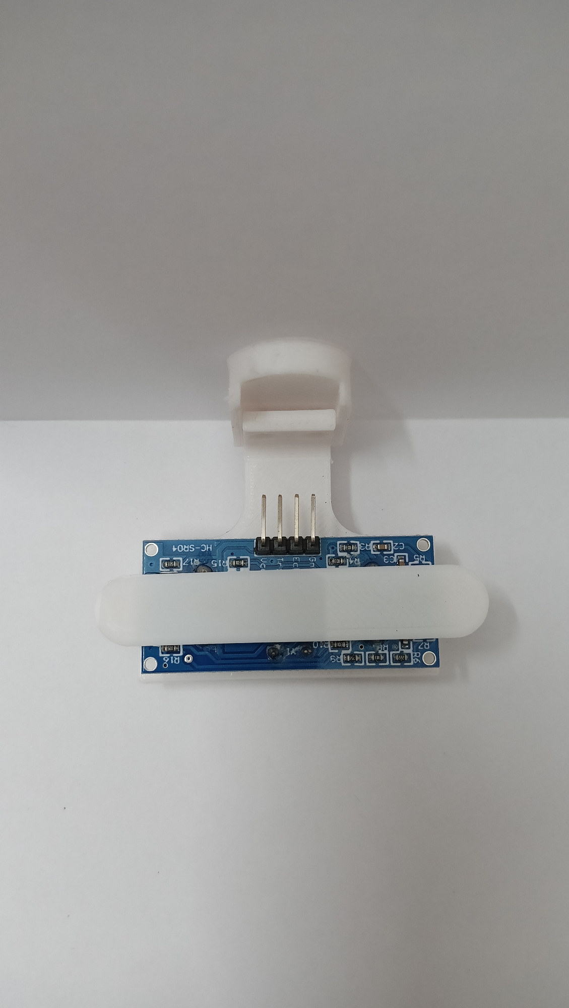 Picture of Ultrasonic Sensor HCSR04 mounting  Bracket (3D Printed) for DIY and Robotics Projects(White)