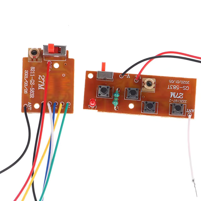 Picture of 27Mhz 4Ch Rc Remote Control Board Two-Way Rc Radio Transmitter And Receiver(Brown)