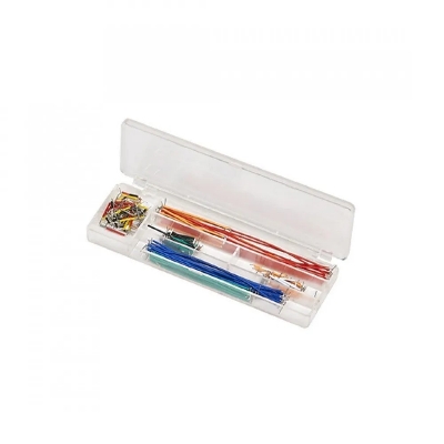 Picture of 140pcs Jumper Wire Kit, 3.8-124.5mm Assorted Breadboard Jumper Wire Cable U Shape Solderless Breadboard Jumper Cable Wire Kit Box(White)