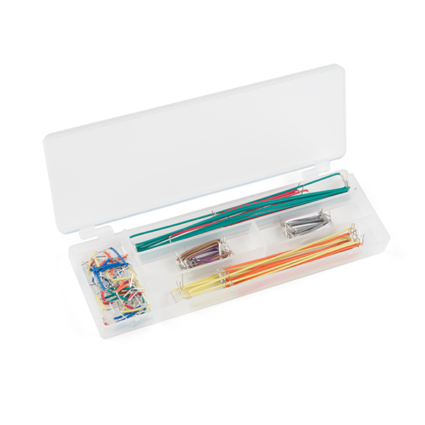 Picture of 140pcs Jumper Wire Kit, 3.8-124.5mm Assorted Breadboard Jumper Wire Cable U Shape Solderless Breadboard Jumper Cable Wire Kit Box(White)