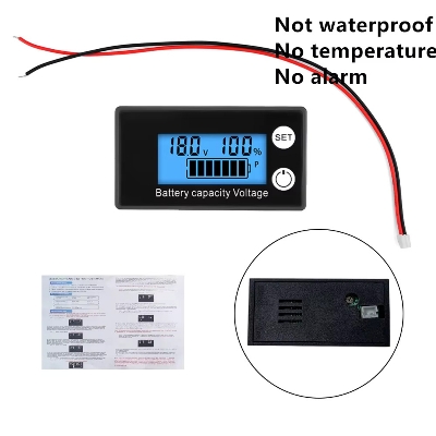 Picture of 12V 24V 48V 72V Battery Capacity Indicator DC 8V-100V Voltmeter(Blue)