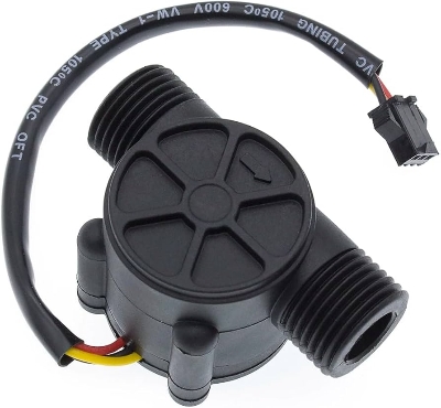 Picture of Zcryx Water flow sensor flowmeter Hall flow sensor Water control 1-30L/min 2.0MPa(Black)
