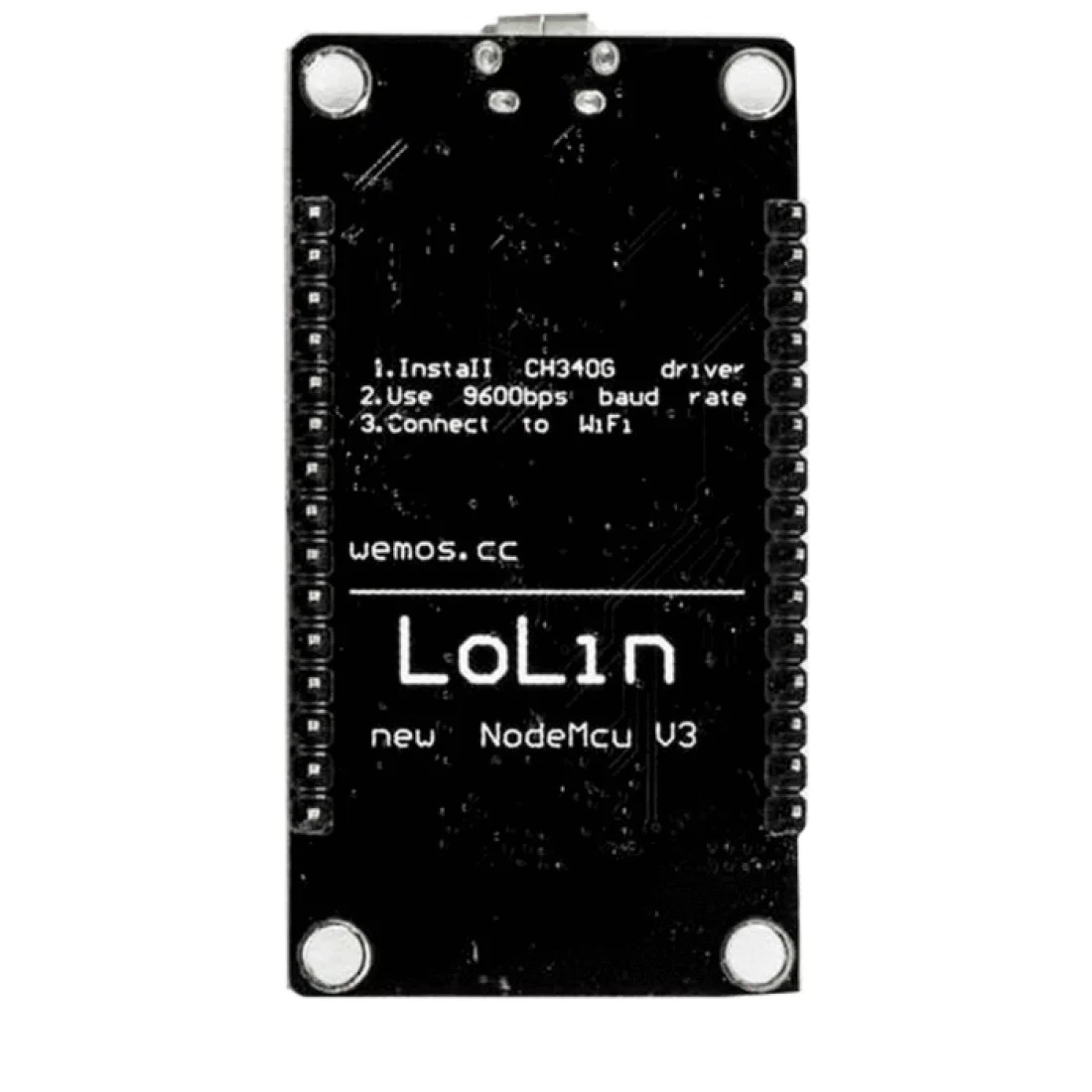 Picture of ESP8266 Development Board CH340 Type-C WiFi Module NodeMCU Lua ESP8266 V3 Lolin(Black)