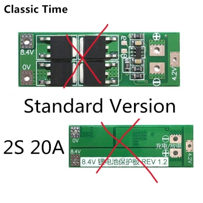 Picture of 2S 20A 7.4V 8.4V 18650 Li-ion Lithium protection board/BMS board Balanced(Green)