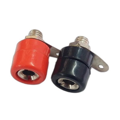 Picture of Banana Plug Socket 4mm- 1pair red and black(Black)