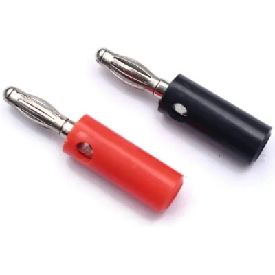Picture of Banana Plug Male 4mm connector - 1 Pair Black and Red(Black)